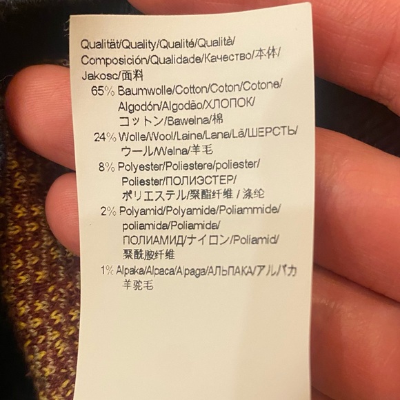 Hugo Boss Multicolor Crew Neck Sweater Size S Wool Blend Alpaca Cotton Fall - Picture 8 of 11